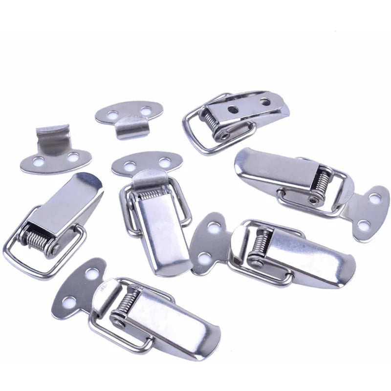 1/10PCS Mini Toggle Latches - Spring Loaded Clamp Clip, Box Latch Catch, Tension Lock Lever Clasp & Crate Snap Lock Closures