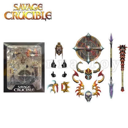 Harbinger Studios 1/12 7-Inch Action Figure – Savage Crucible Wave 2 Jaeger Nashom Krieger Whoman Barbarian Anime Model Gift