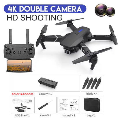 KBDFA 2023 E88 Pro WIFI FPV Drone – 4K/1080P HD Camera, Height Hold, Foldable Quadcopter Helicopter for Kids & Gifts        4o mini