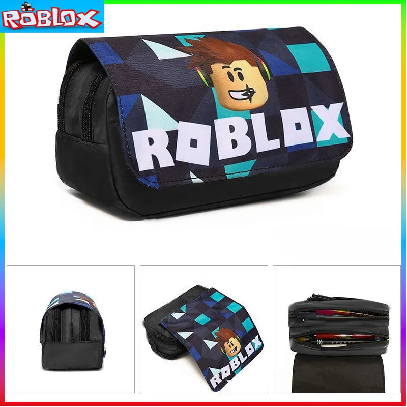 ROBLOX Pencil Case - Multi-Layer Stationery Box with Large Capacity for Pens and Pencils, Game Peripheral Storage Bag