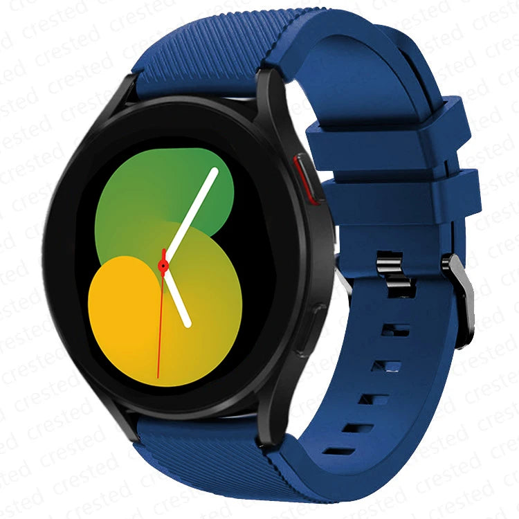 20mm/22mm Silicone Watch Strap for Samsung Galaxy Watches - Replacement Bracelet for Galaxy Watch 4, 5, 5 Pro, 6 Classic, 46mm, Watch 3, Active 2, S3 & S2