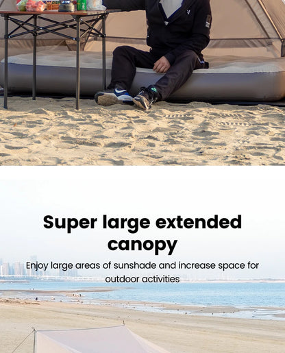 Sonuto Outdoor 3-4P One-Touch Camping Tent – Automatic Quick Open Beach, Fishing, Picnic & Family Travel Tent with Anti-UV Shade
