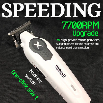 BRDCLIP X Series FA1T Professional Hair Trimmer – 7700RPM Electric Clipper with DLC Blade for Men & Barber Shop Use