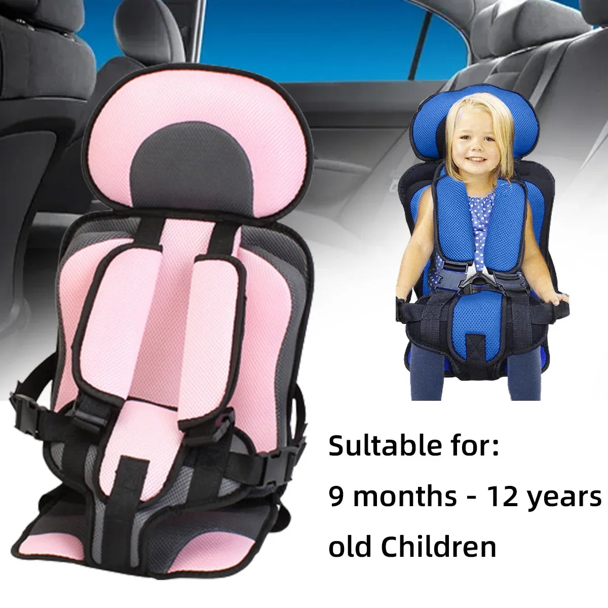Portable Shopping Cart Mat: Updated Version Thick Sponge Baby Stroller Cushion - Kids Safe Chair Mat for Children's Chairs, Essential Accessory