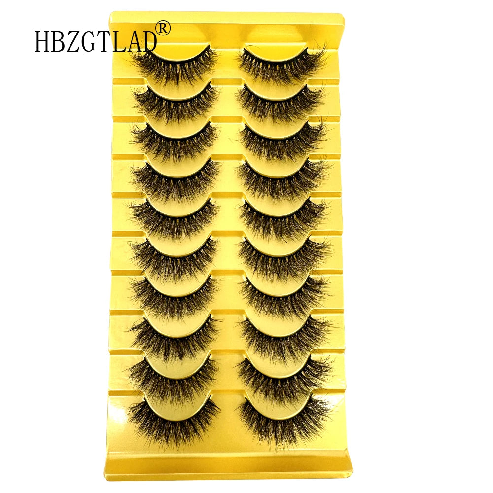 10 Pairs 3D Mink False Eyelashes – Natural Long & Short Fake Lashes Makeup Kit (38 Styles)
