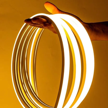 5M Flexible LED Ambient Light Strip – DC12V Silicone Interior Car Decorative Lamp for Tesla Model 3/Y/S Trunk & Frunk DIY Lighting