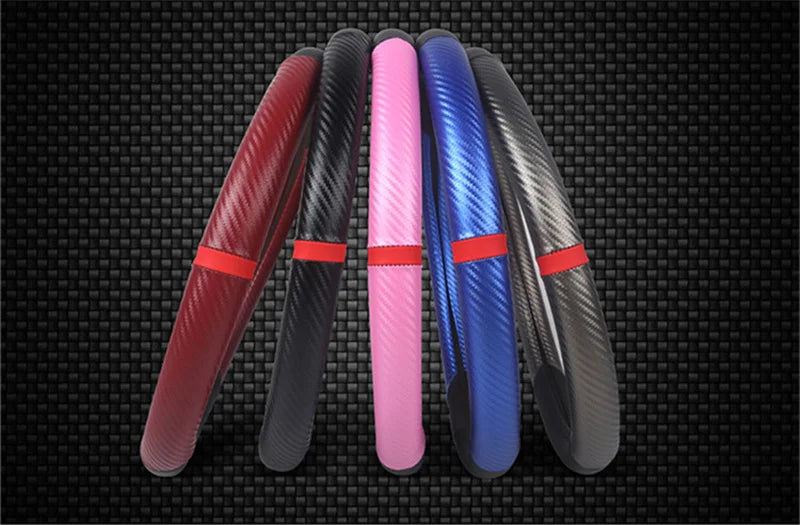 Fashion Universal Car Steering Wheel Cover — Breathable, Anti-Slip, 37-38cm Car Accessory