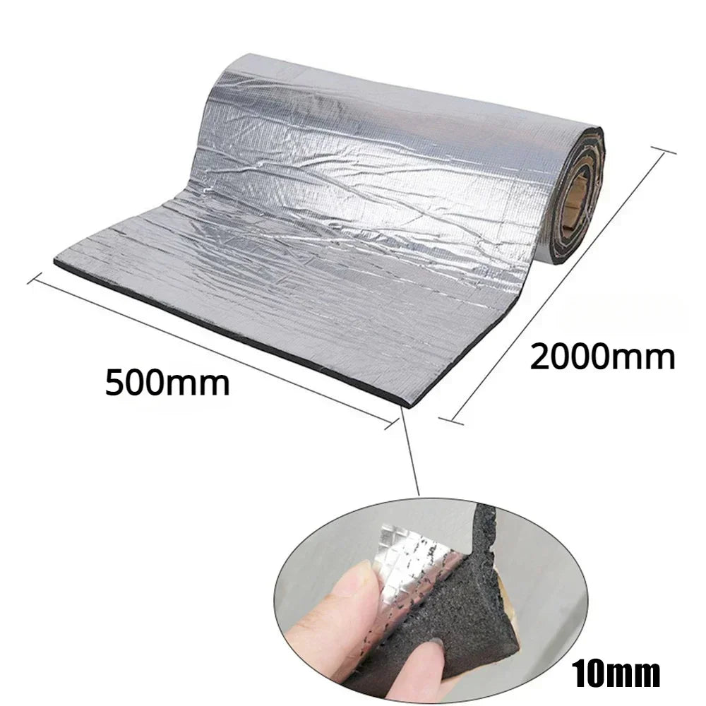 10mm Thermal Insulation Soundproof Mat - Heat Barrier Acoustic Foam Roll for Walls, Floors & Doors