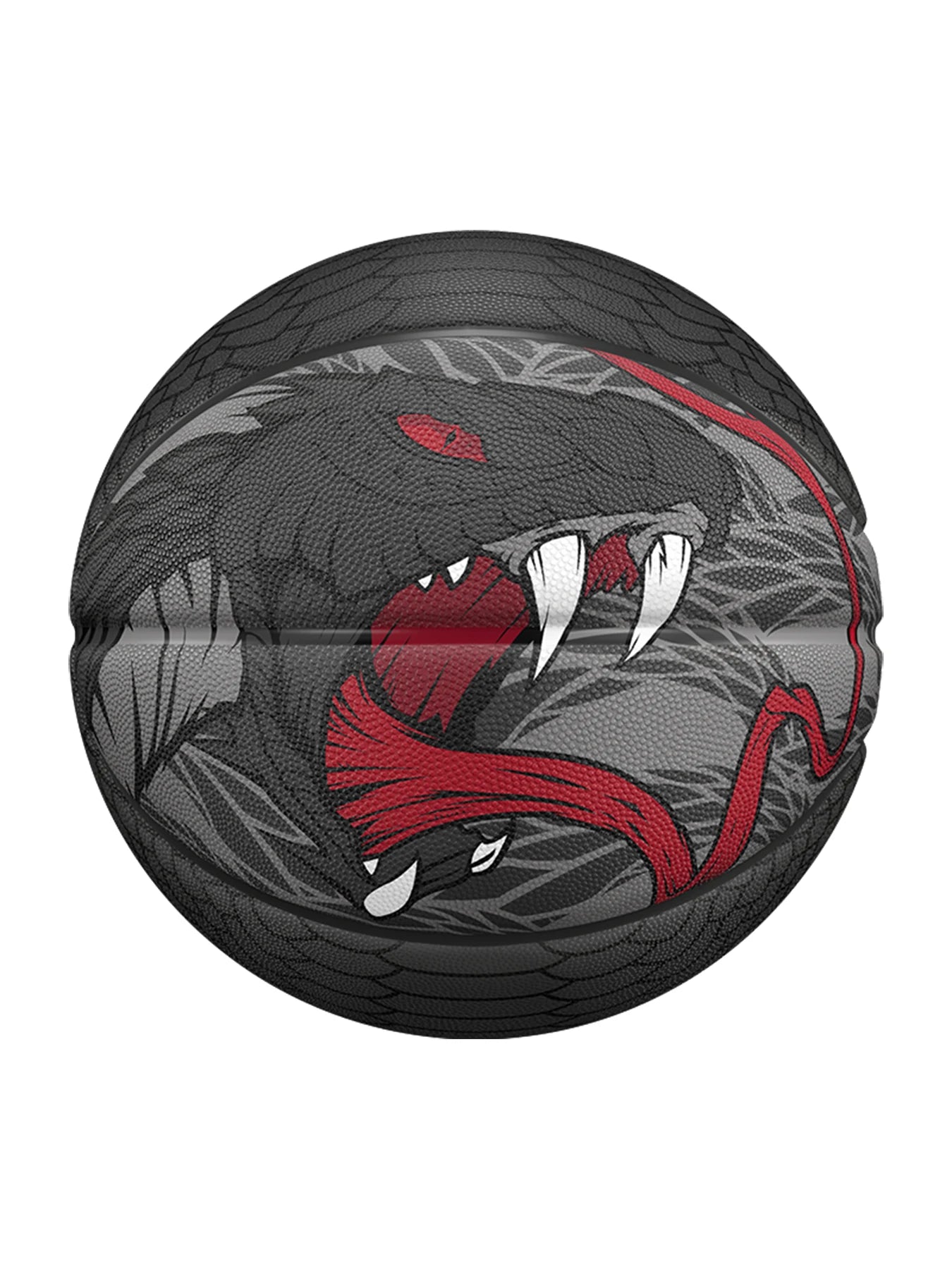 Black Size 7 Dendroaspis Polylepis Basketball – Official Outdoor Training Ball with Pump & Needle