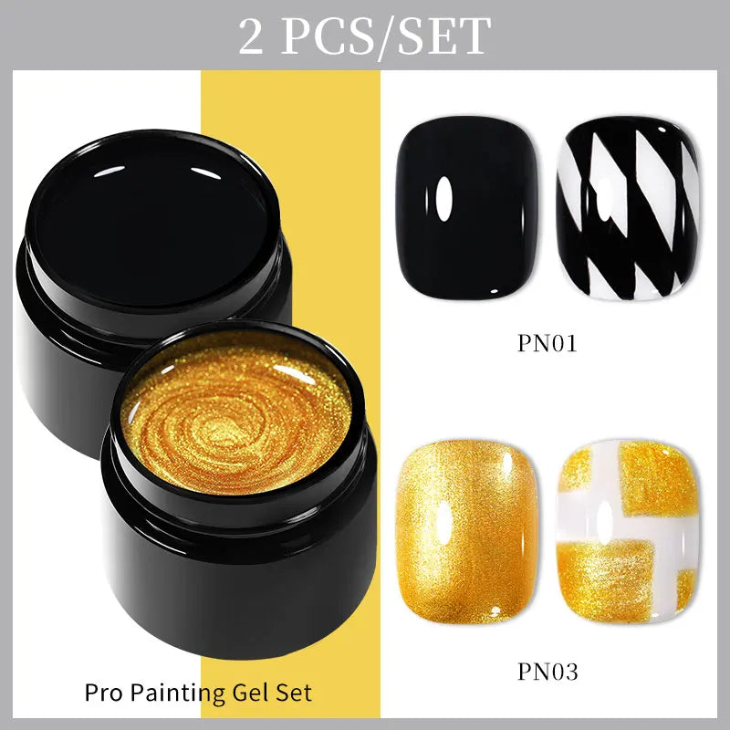 BORN PRETTY Spider Wire Gel Nail Polish 5ml - Flower Drawing & Creative Point-to-Line Nail Art Gel Varnish