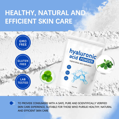 100g Hyaluronic Acid Face Mask Powder – Hydrating, Smoothing & Brightening, Nourishing, Anti-Wrinkle Skin Barrier Repair with Spoon