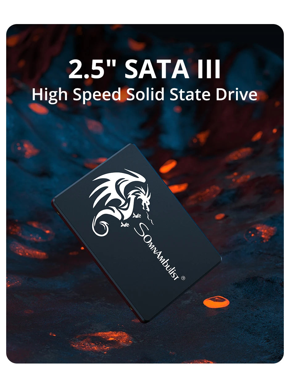 SomnAmbulist SATA3 Internal SSD – 120GB to 2TB Solid State Drive for PC & Laptop (2.5 Inch)   2/2