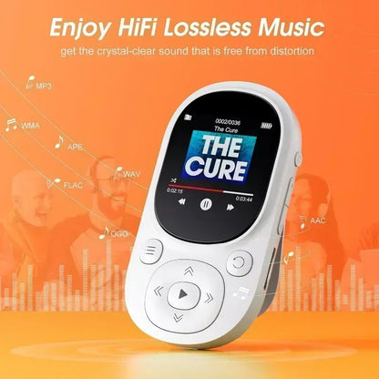 32GB Bluetooth MP3 Music Player – Clip-On, Lossless Sound, FM Radio, Voice Recorder, Supports 128GB TF Card