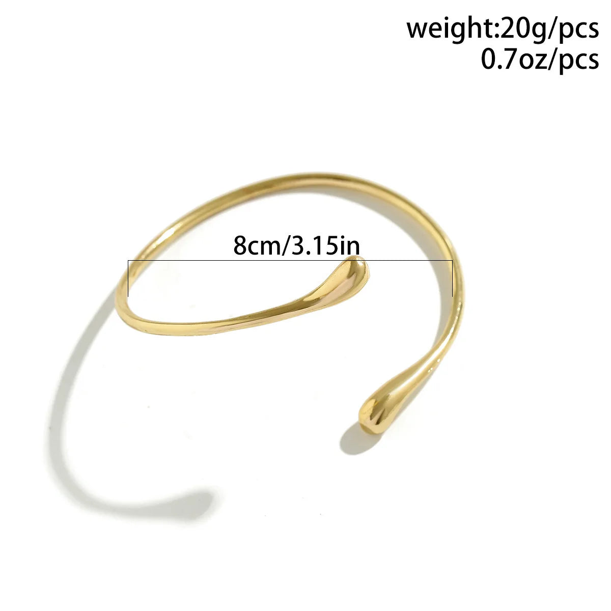 FTCY Vintage Upper Arm Bracelet for Women – Trendy Geometric Water Drop Shape Adjustable Bangle Women's Jewelry