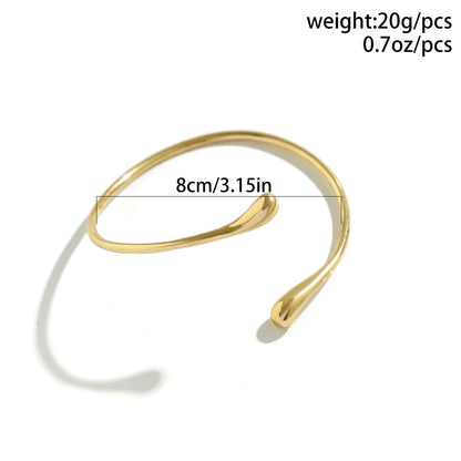 FTCY Vintage Upper Arm Bracelet for Women – Trendy Geometric Water Drop Shape Adjustable Bangle Women's Jewelry