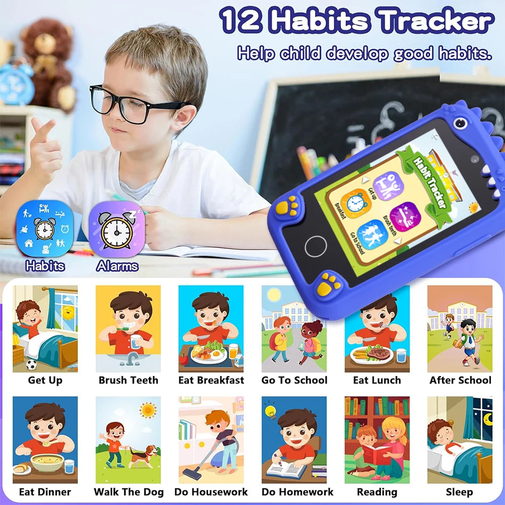 Kids Smart Educational Music Player & Learning Phone Toy for Ages 3-12 - Perfect Christmas & Birthday Gift