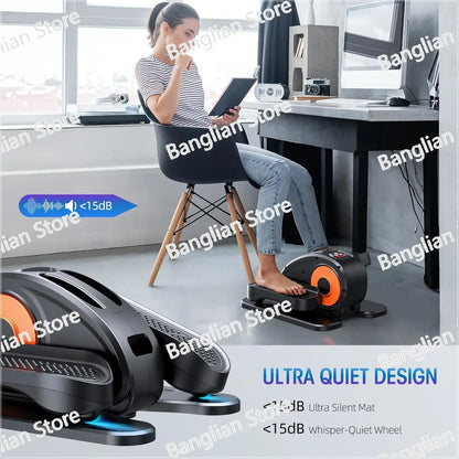Quiet & Portable Elliptical Machine – Electric Seated Pedal Exerciser with Remote Control, 12 Adjustable Speeds