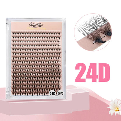 Goddess Premade Volume Lash Fans — 4D to 20D Faux Mink Individual Eyelash Extensions, Pointy Stem 320 Fans