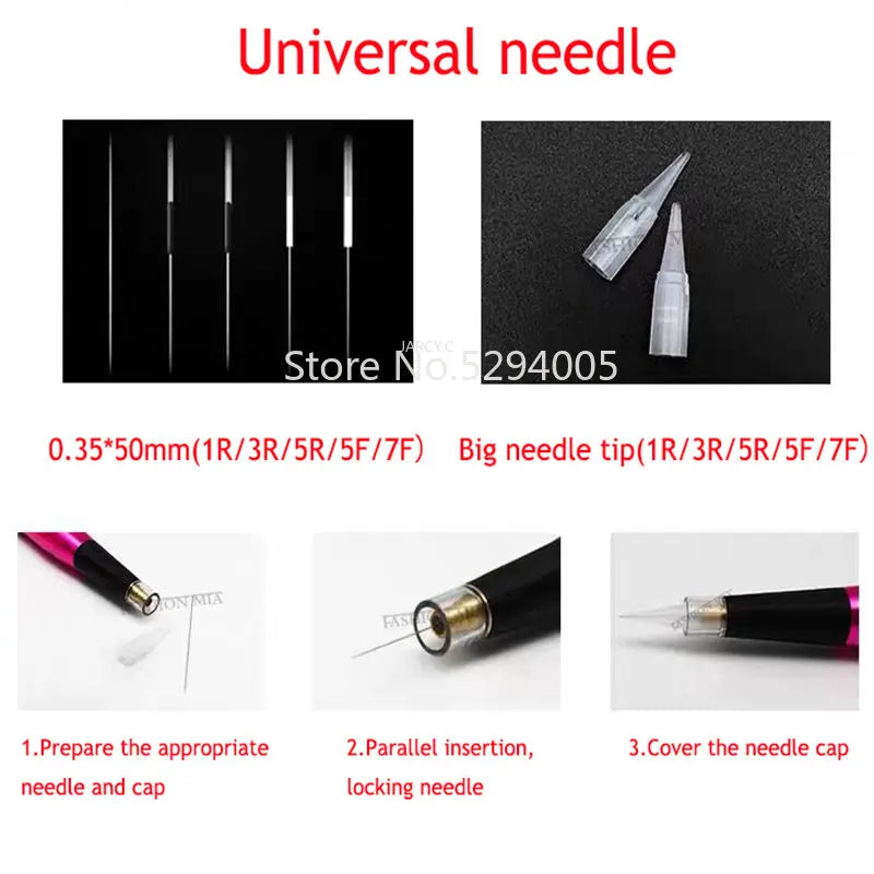 Permanent Makeup Tattoo Pen Machine - Eyebrow and Lip Microblading Tattoo Gun for PMU Beginners