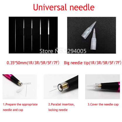 Permanent Makeup Tattoo Pen Machine - Eyebrow and Lip Microblading Tattoo Gun for PMU Beginners