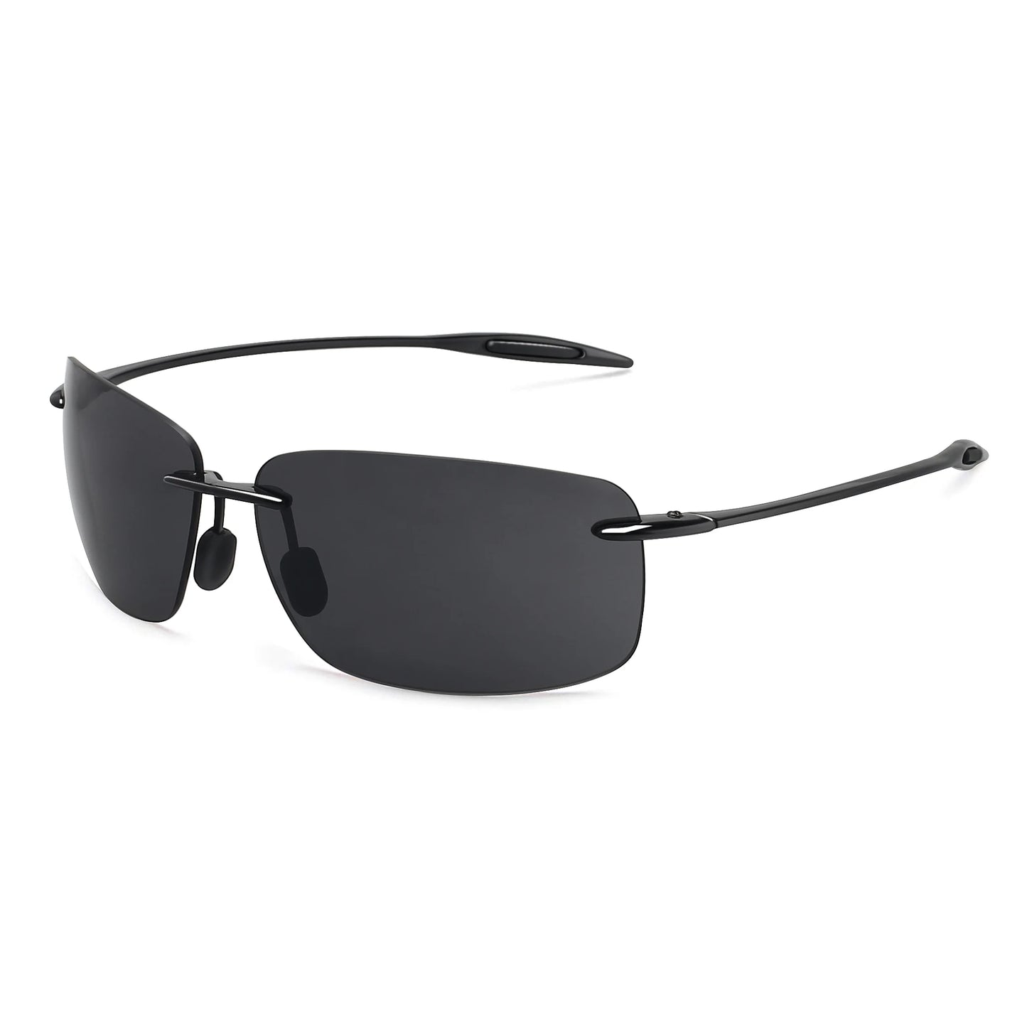 Classic Sports Rimless Sunglasses – UV400 Protection, Rectangle Frame for Men & Women, Ideal for Driving, Golf, and Outdoor Activities
