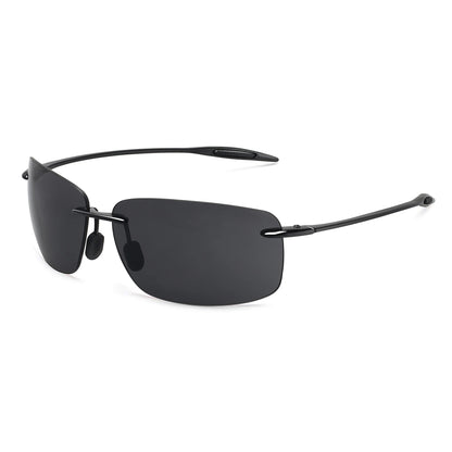 Classic Sports Rimless Sunglasses – UV400 Protection, Rectangle Frame for Men & Women, Ideal for Driving, Golf, and Outdoor Activities