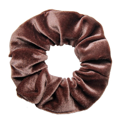 10/6/1Pcs Velvet Hair Scrunchies Set for Women – Solid Color Elastic Ponytail Hair Bands & Headband Accessories (Black Pack)