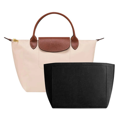 Felt Insert Bag for Longchamp Handbag - Portable Makeup & Purse Organizer Liner for Travel