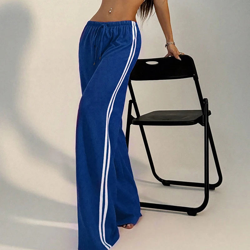 New Women’s Summer Pants – Versatile Straight Loose Casual Slim Streetwear Trousers with Stripes