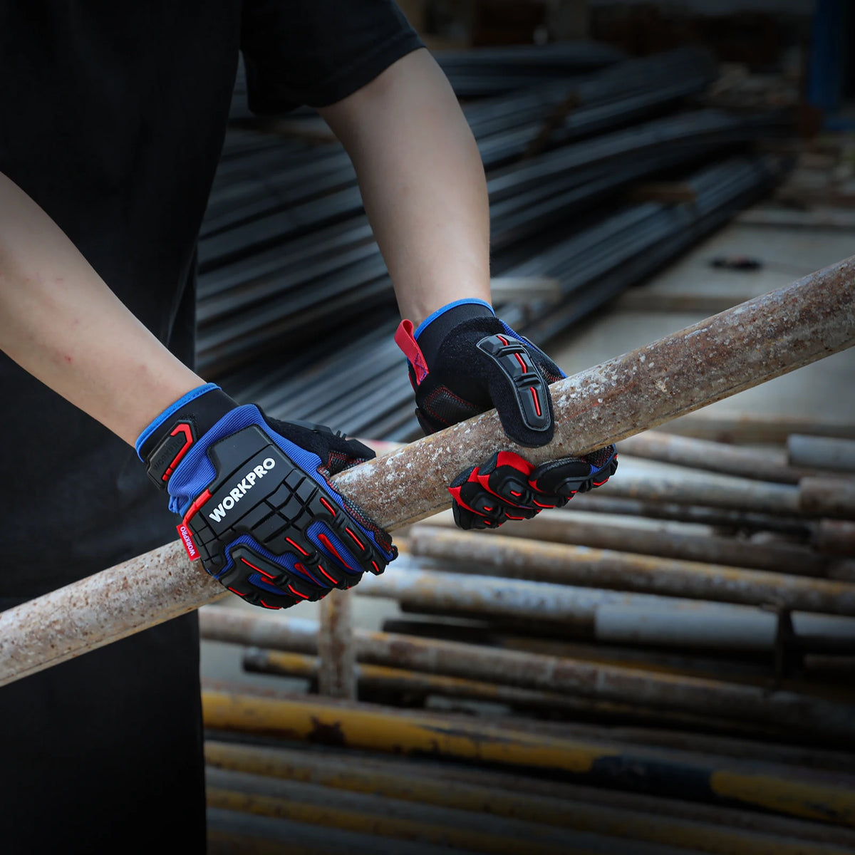 WORKPRO Heavy-Duty Tactical Work Gloves - Touchscreen Full-Finger Impact Protection Gloves for Military, Paintball & Shooting