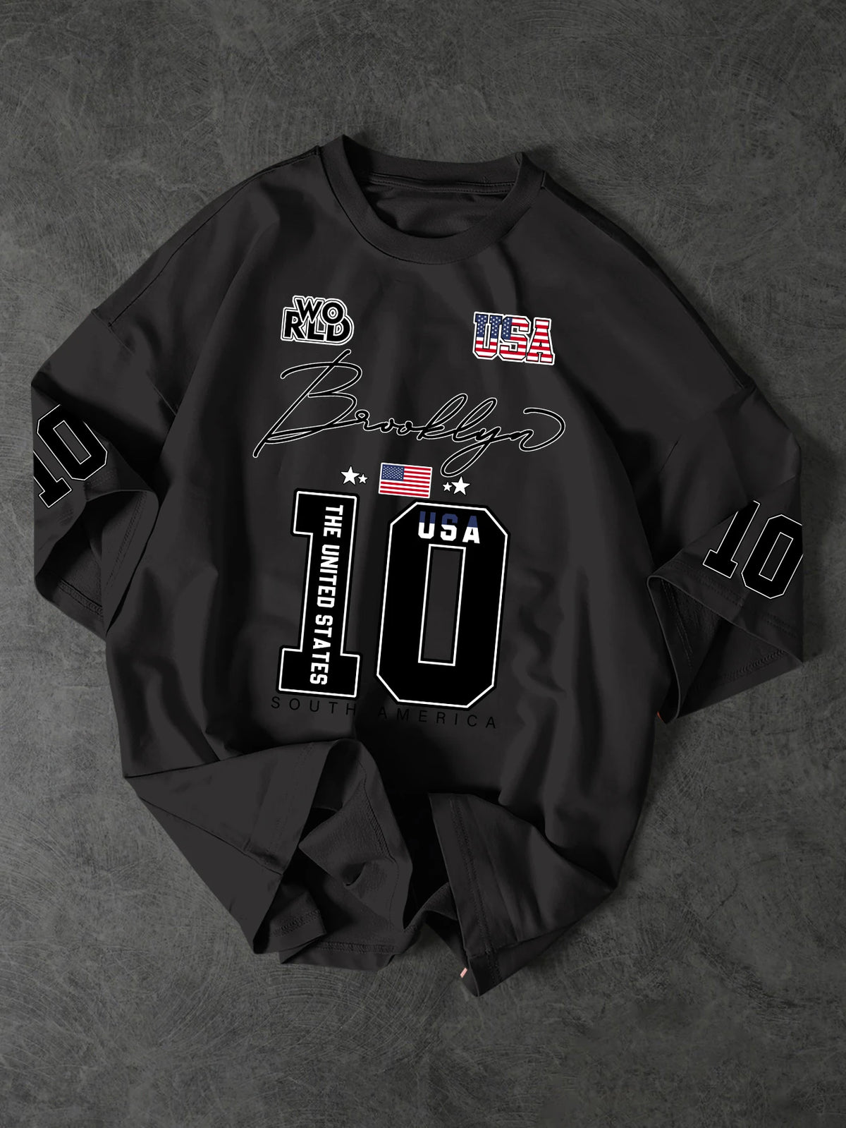 Brooklyn Style 10 Oversized T-Shirt - Men's Vintage Streetwear Jersey Tee
