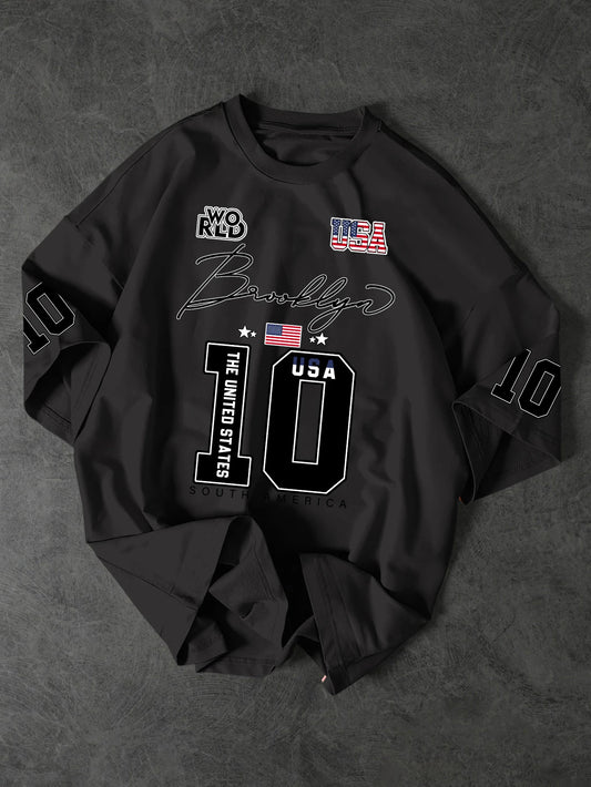 Brooklyn Style 10 Oversized T-Shirt - Men's Vintage Streetwear Jersey Tee