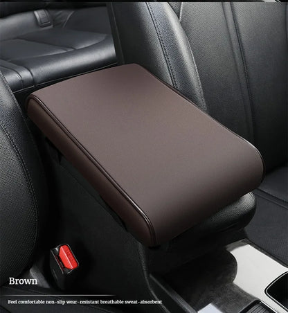 PU Leather Car Armrest Pad – Universal Heightened Center Console Cushion, Comfortable Armrest Cover (31cm x 20cm x 4.5cm)