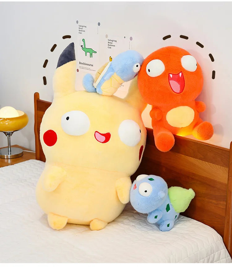 23/30/45cm Pokemon Plush Toys — Cute Soft Turtle & Little Fire Dragon Pillow Dolls for Children, Christmas Gift