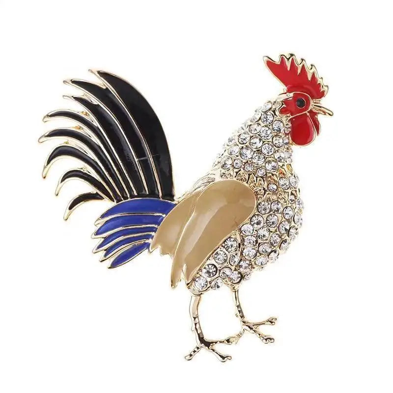 Sapphire Blue Crystal Peacock Brooch - Elegant Rhinestone Animal Pin for Fashion Accessories and Gifts