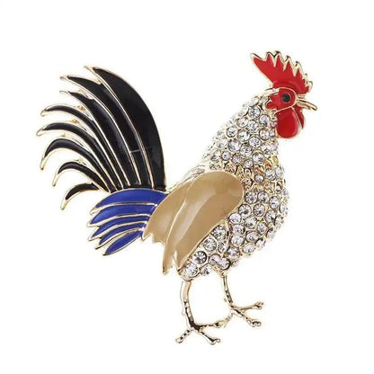 Sapphire Blue Crystal Peacock Brooch - Elegant Rhinestone Animal Pin for Fashion Accessories and Gifts