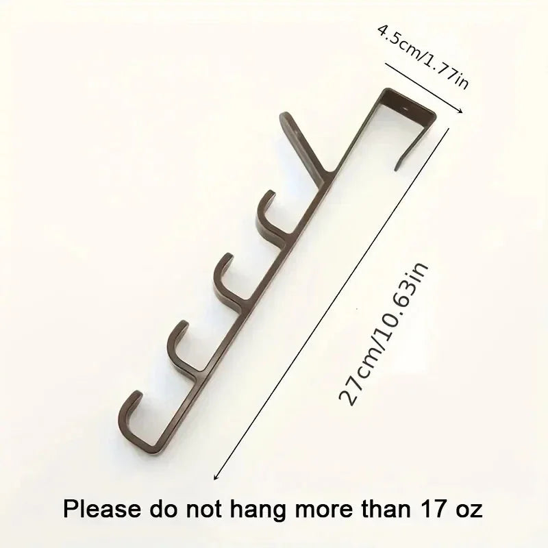 Over-the-Door Bedroom Hanger — Plastic Clothes & Bag Rack for Home Storage Organization