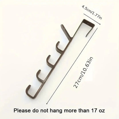 Over-the-Door Bedroom Hanger — Plastic Clothes & Bag Rack for Home Storage Organization