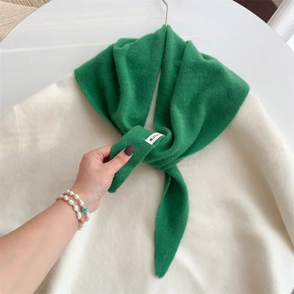 Women’s Wool Triangle Scarf – Multi-Functional Knitted Headscarf