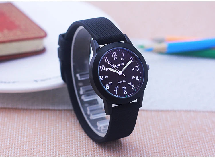 Children's 60-Minute Scale Quartz Wristwatch - Silicone Strap Watch for Boys & Girls, Junior High & Elementary School Exam Watch