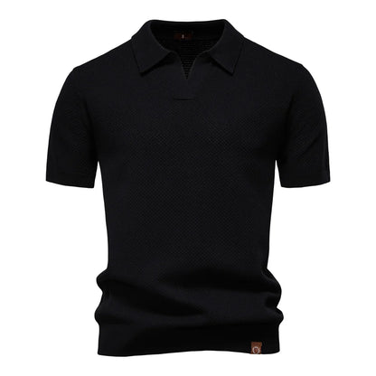 Men's Premium Golf Polo Shirt - 2025 Summer Solid Color Breathable Casual Collared Polo
