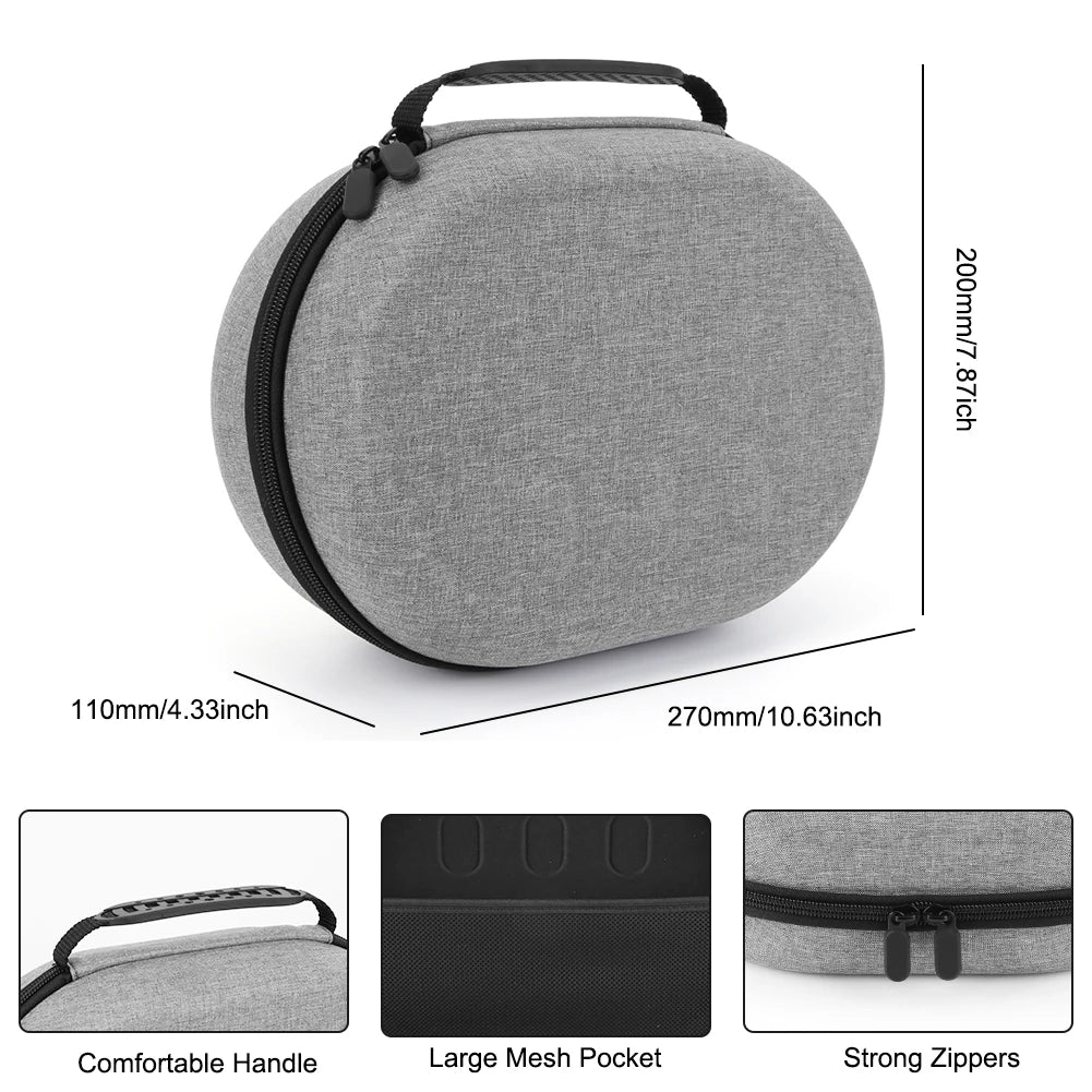 Meta Quest 3 VR Headset Hard EVA Carrying Case with Shoulder Strap – Travel Storage Bag for VR Accessories