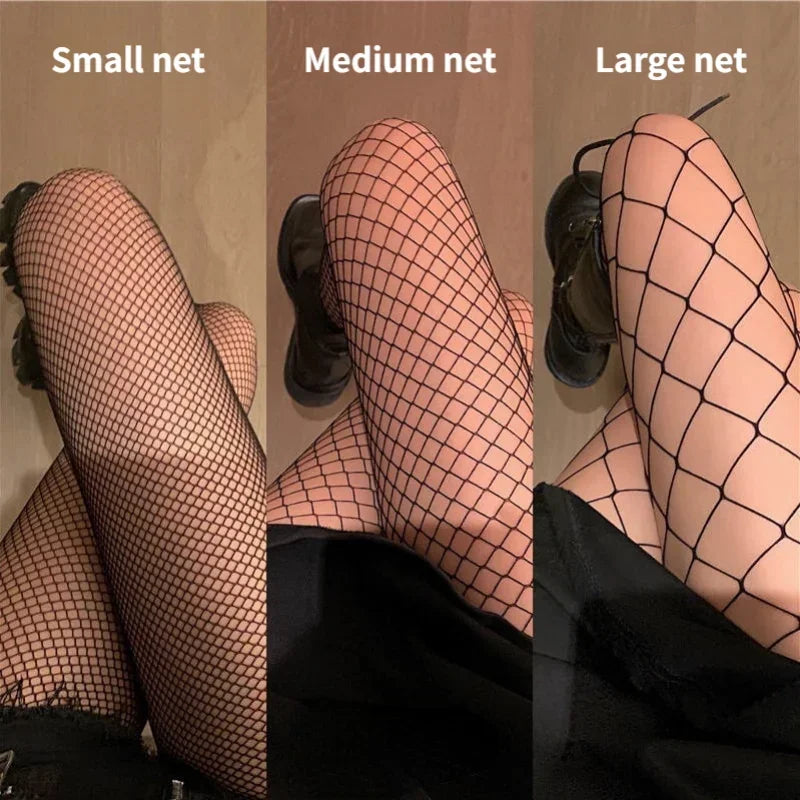 Black Fishnet Socks - Sexy Tights, Silk Leggings, High Waist Fitness Pants for Women, Hosiery Long Socks