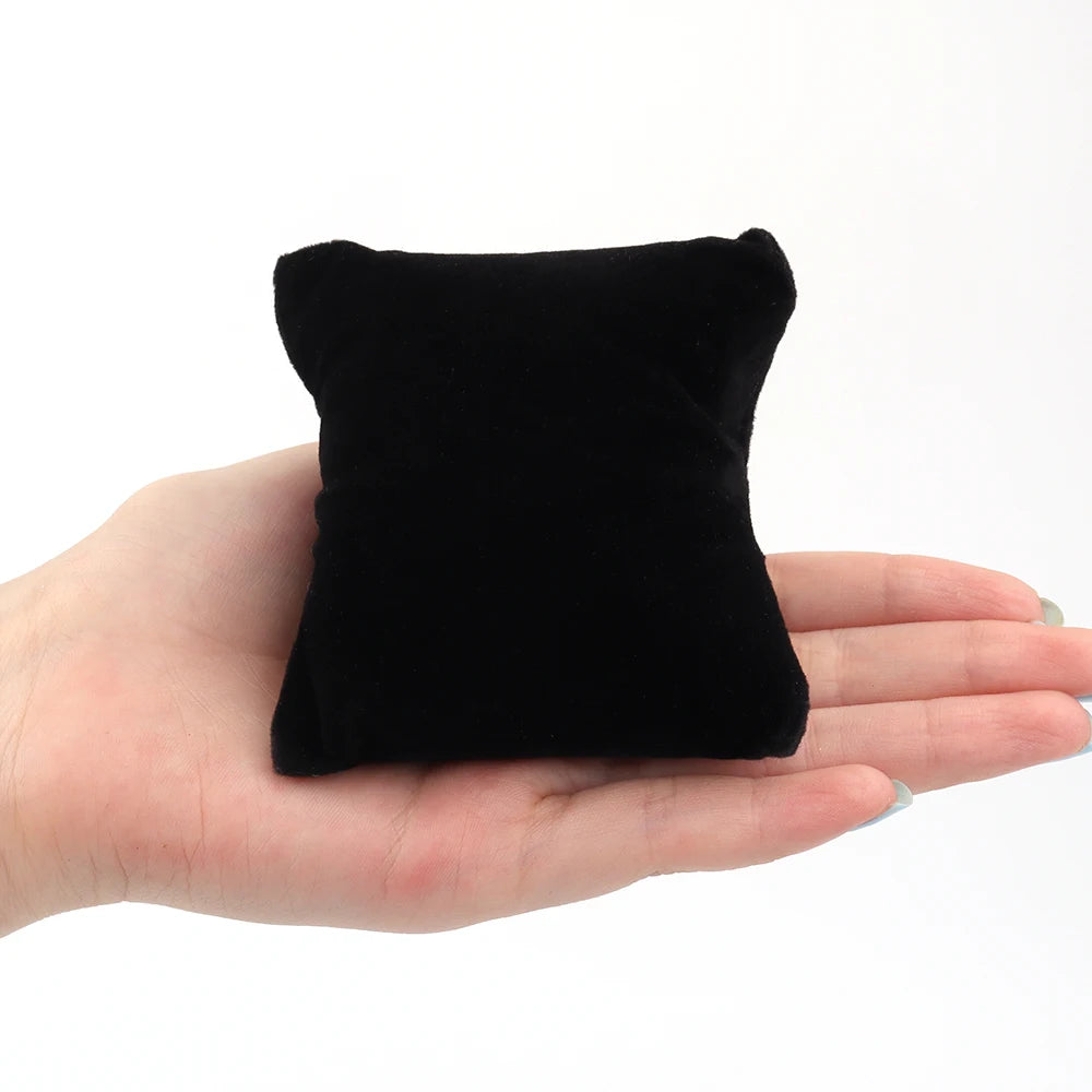 Velvet PU Leather Jewelry Pillow - Bracelet Watch Display Cushion Holder Organizer and Photography Prop