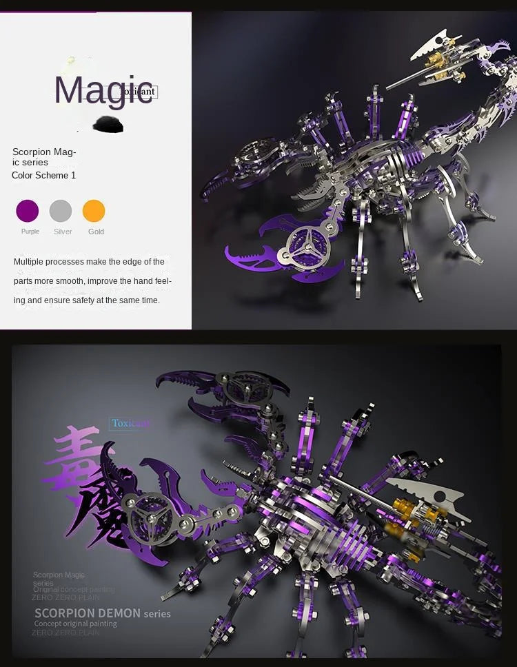 3D Metal Mechanical Insect Puzzle – Anti-Stress Assembly Toy Kit for Kids and Adults