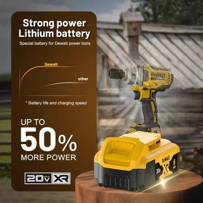 DEWALT 20V 6Ah Lithium-Ion Battery - Rechargeable Power Tool Replacement Battery