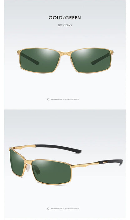 Aoron Polarized Sunglasses — Unisex Driving Mirror Sun Glasses with Metal Frame & UV400