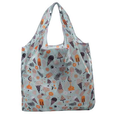 Portable Foldable Shopping Bag – Large Capacity Nylon Tote with Fashion Prints, Lightweight Reusable Travel & Grocery Essential Bag