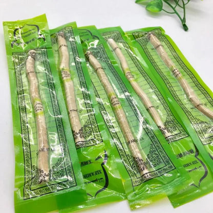 Natural Miswak Siwak Toothbrush - Traditional Arak Stick Manual Teeth Cleaning & Travel Oral Care Tool