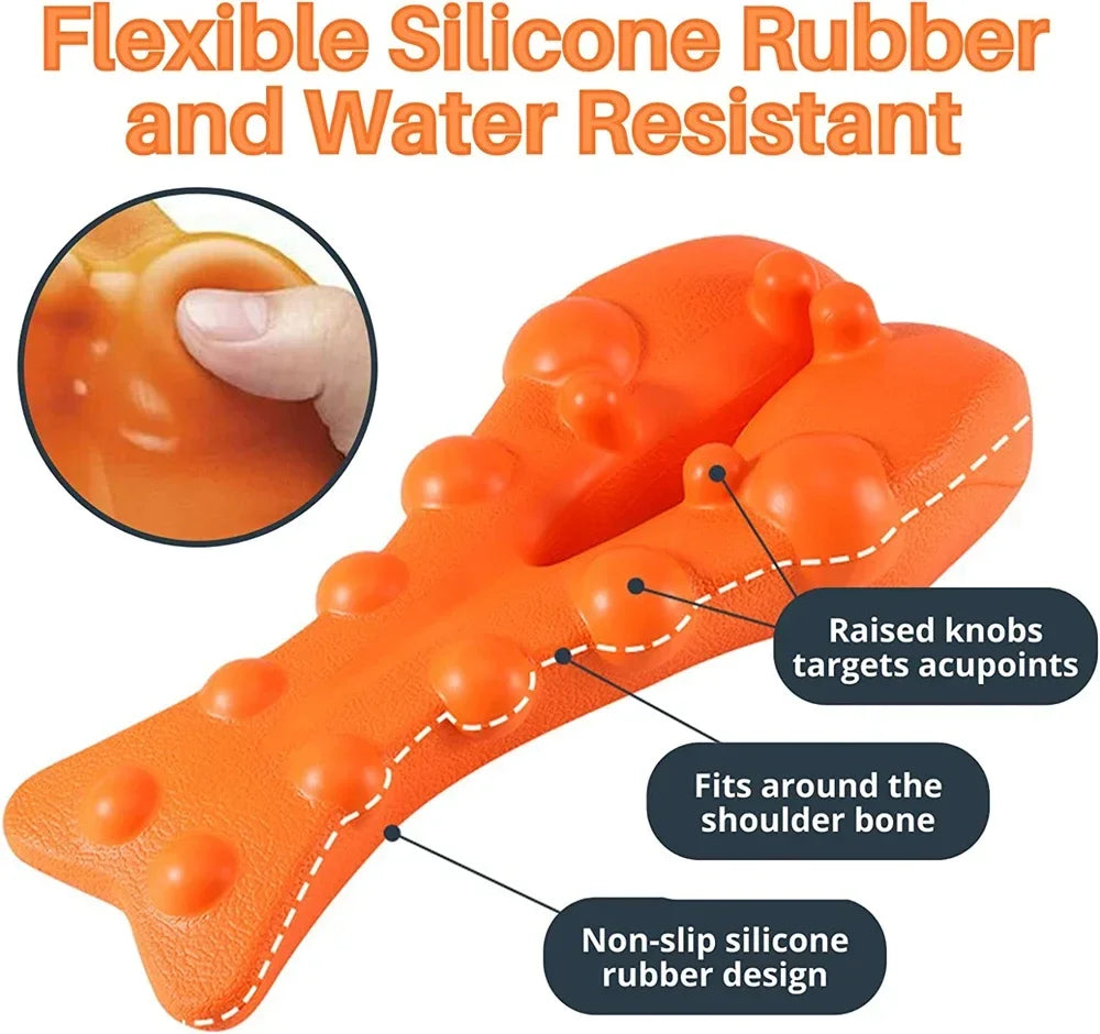 Trapezius Trigger Point Massager: Neck and Shoulder Pain Relief - Hunchback Corrector for Upper Back Pain & Tension Headache Relief